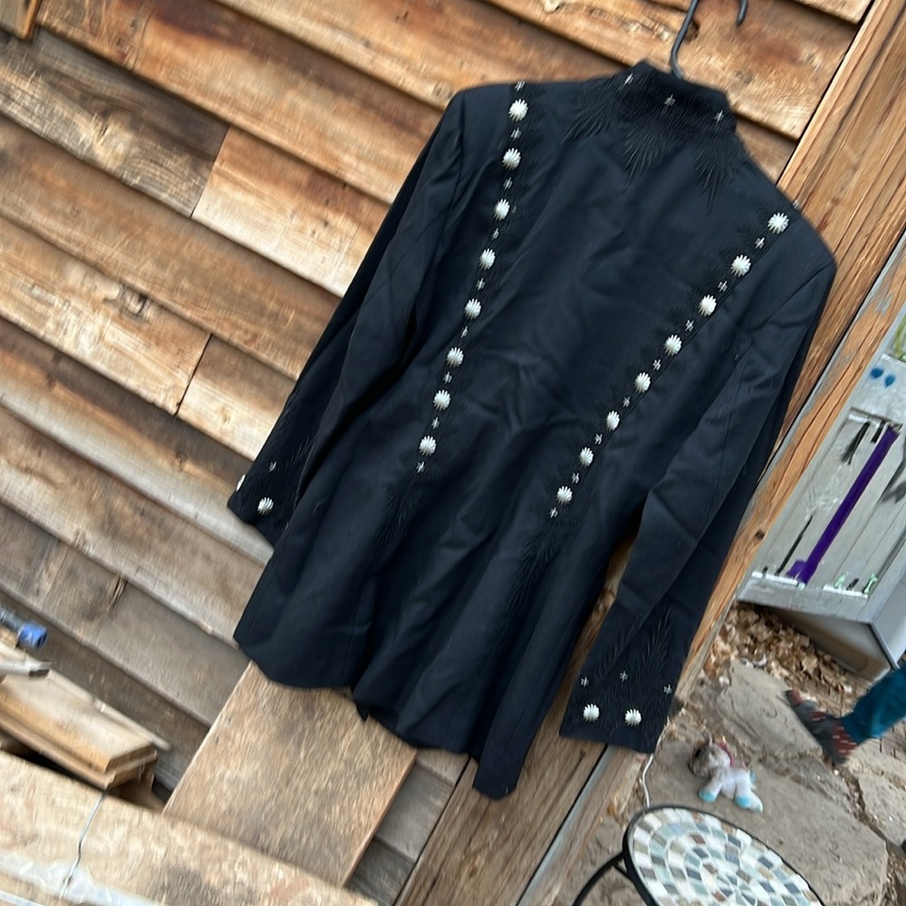Vintage Ren Ellis Western-Style Embroidered Black Jacket - Picture 11 of 13